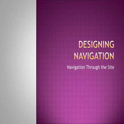 Designing Navigation