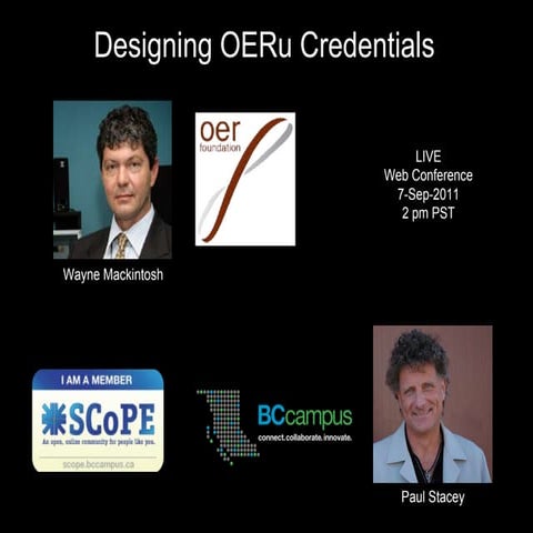 Designing OERu Credentials
