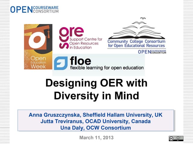 Designing OER with Diversity in Mind