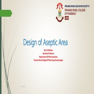 Designing of aseptic area | PPTX | Skin and Dermatology | Diseases and ...