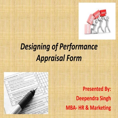 Designing of performance appraisal form