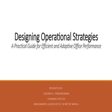 Designing Operational Strategies: A Practical Guide for Efficient and Adaptive Office Performance