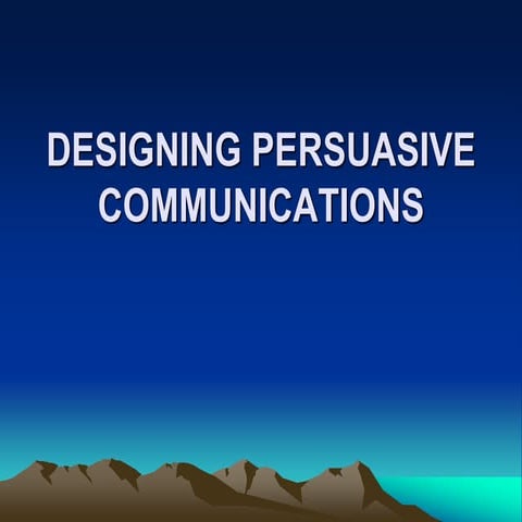 Designing persuasive communications (1)
