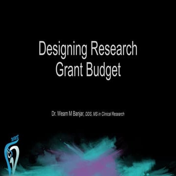 Designing Research Grant Budget 