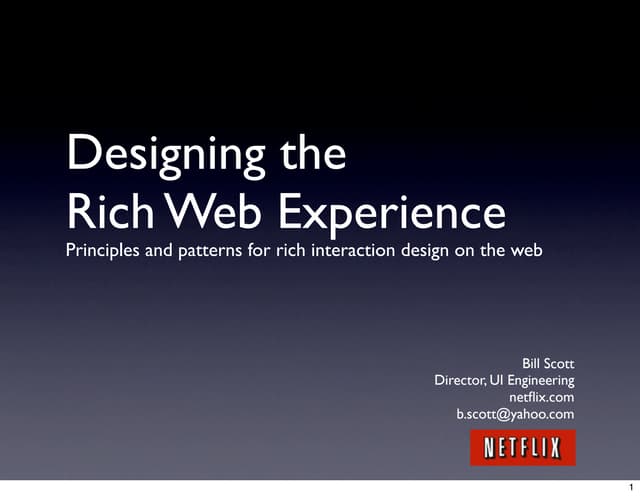 Designing Rich Web Experience