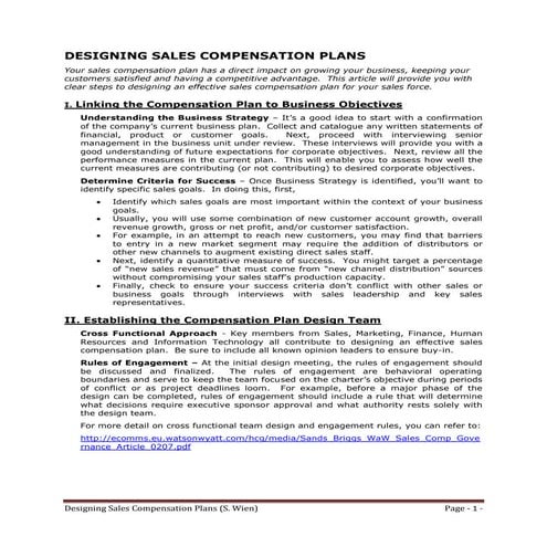 Sample pay plans | DOC
