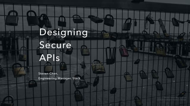 Designing Secure APIs