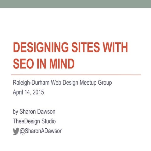 Designing Sites with SEO in Mind