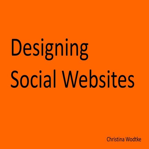 Designing the Social Web,  Web 2.0 expo Nyc version