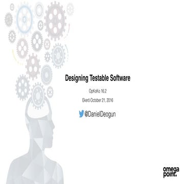 Designing Testable Software