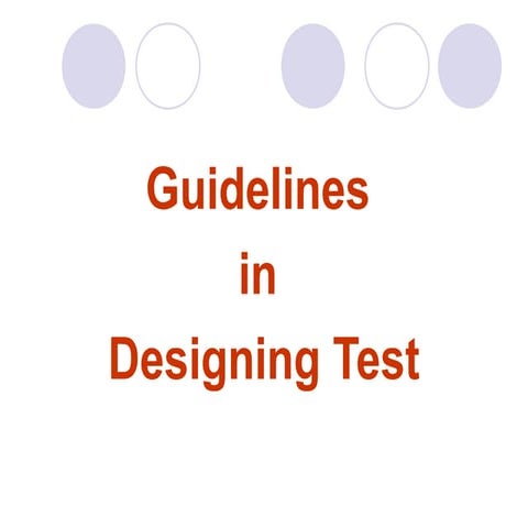 Designing tests mtcp2008