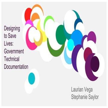 Designing  to save  lives: Government technical documentation 