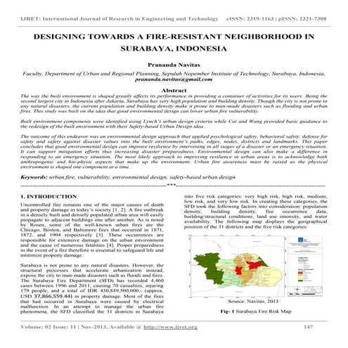 Designing towards a fire resistant neighborhood in surabaya, indonesia