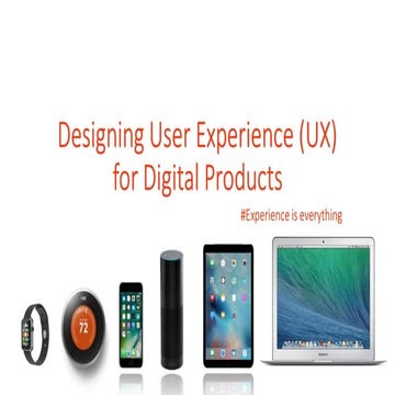 Designing user experience (ux) for digital products