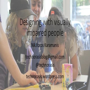 Designing With Visually Impaired People: NetSquared Cambridge