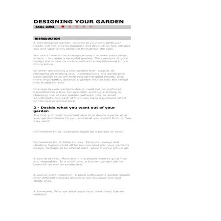 Designing your garden | PDF