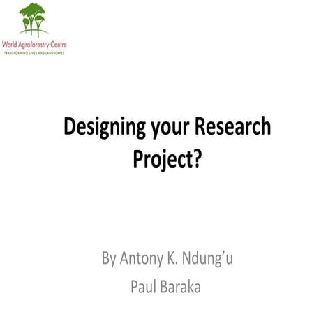 Designing your project