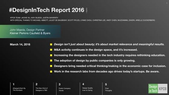 Design In Tech Report 2016