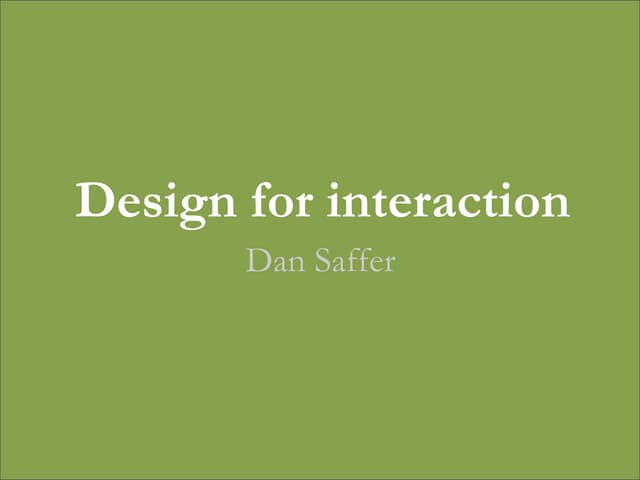 What is design interaction?