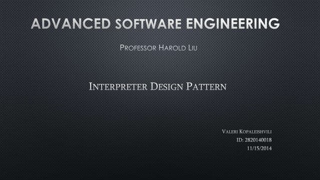 Design interpreter pattern