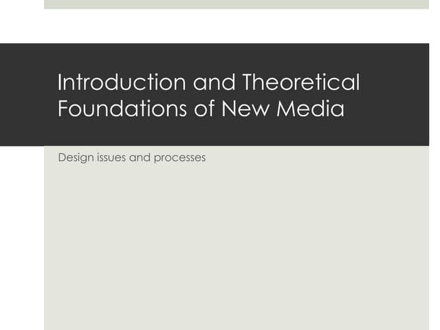 Design issues and processes