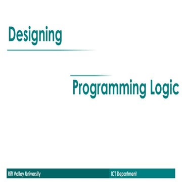 Introductions to Design Logic.pptx IT level | PPT