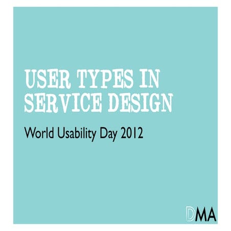 User Types in Service Design