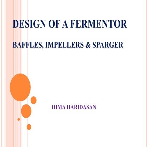 Design of a fermentor