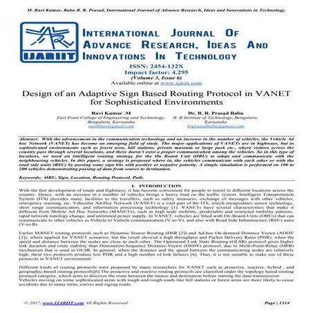 Design of an adaptive sign based routing protocol in vanet for sophisticated ...