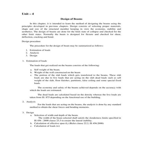 Design of beam | PDF