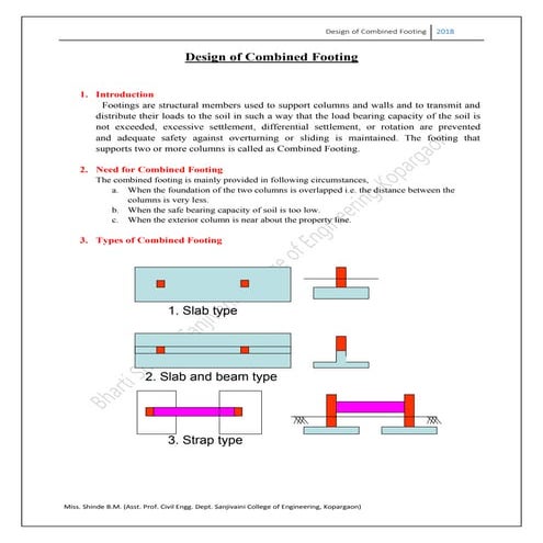 Design of combined footing ppt