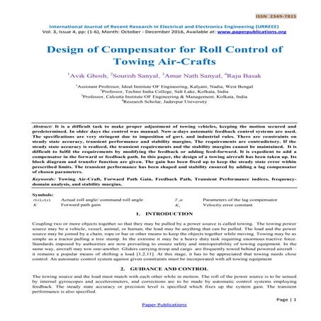Design of Compensator for Roll Control of Towing Air-Crafts