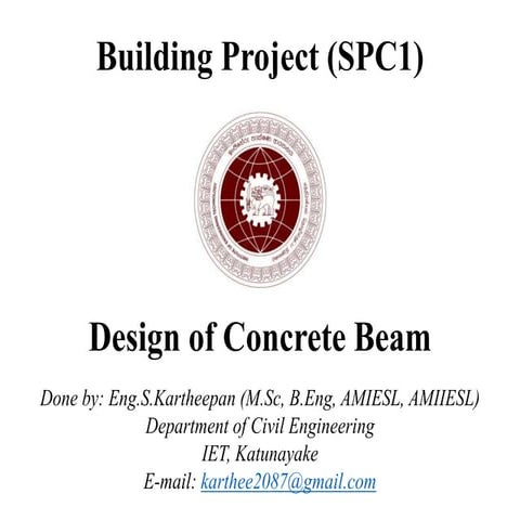 Design of concrete beam