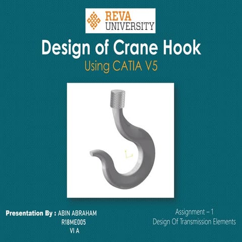 Design of crane hook