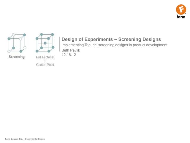 Design of experiments
