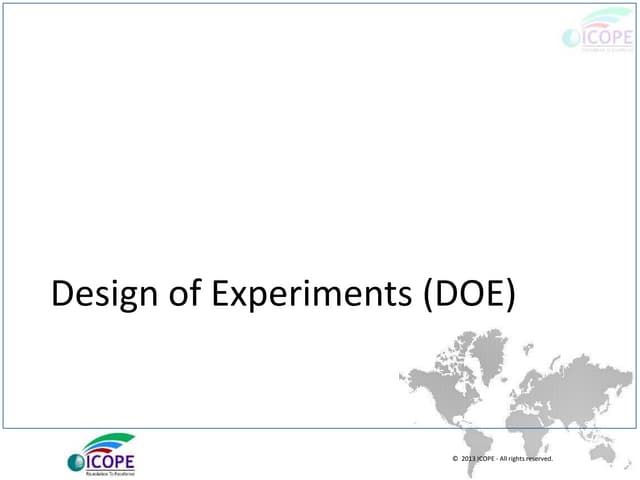 Design of experiments