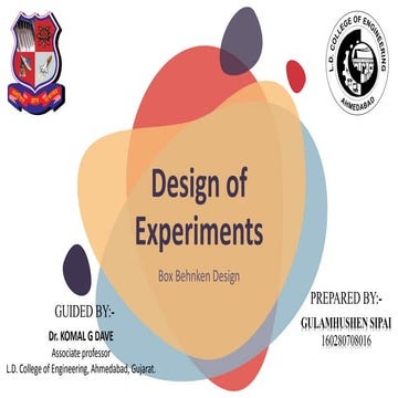 Design Of Experiments