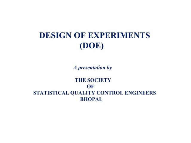 Design of Experiments