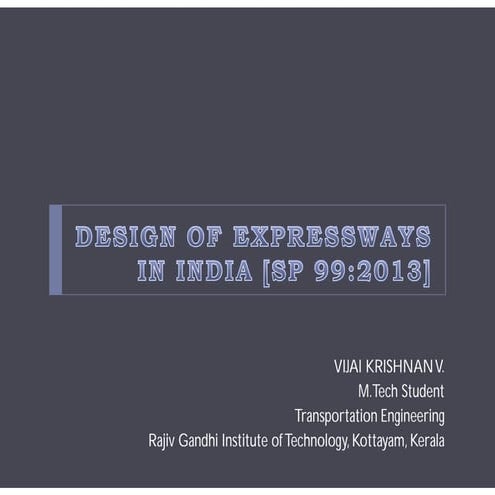 Design of expressways