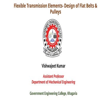Design of flat belts and pulleys in context of Machine Design