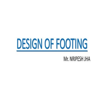 Design of footing