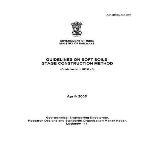 Design of high embankment official report