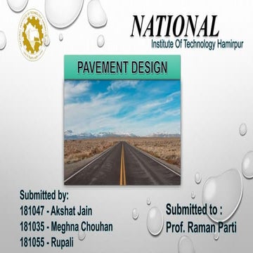 Design of highway pavements