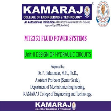 Basic hydraulic circuit | PPTX