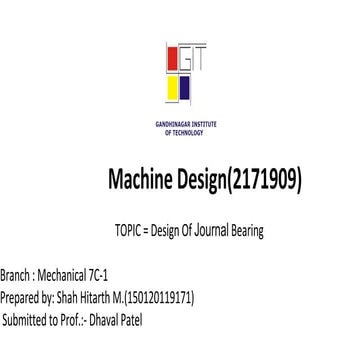 Design of journal bearing2171909