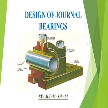 Design of journal bearings