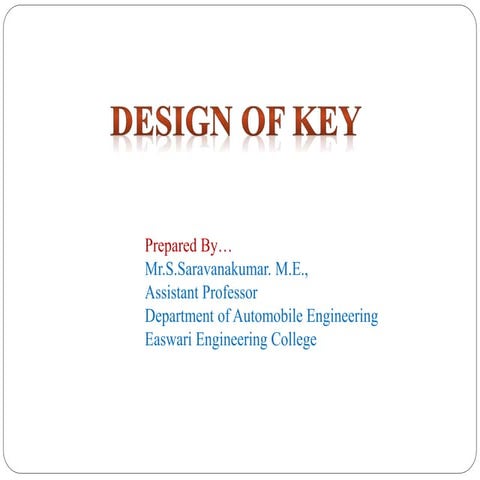 Design of keys