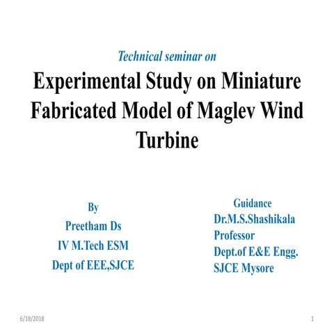 Design of maglev wind turbine
