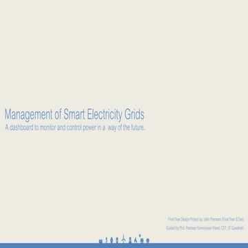 Design of management dashboard (smart electric grids)