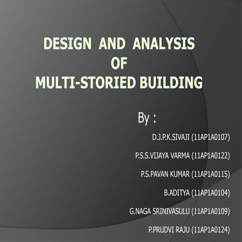 Design of multistorey building